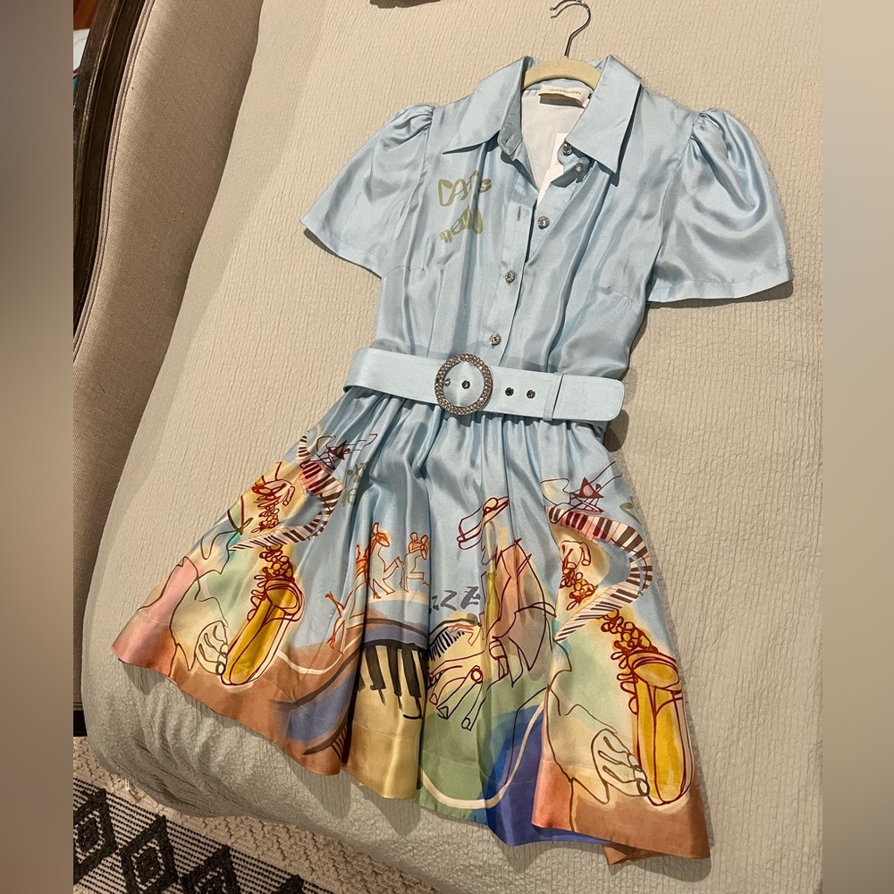 NWT Zimmerman Matchmaker shirt mini dress size 0 US 4